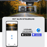4K Ultra HD Dashcam mit GPS und WLAN - Dual-Lens Autokamera für optimale Sicherheit