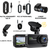 4K WLAN Dual Dashcam mit Ultra HD Auflösung - Vorne und Hinten Autokamera