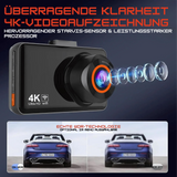 KQQ 4K WLAN Dashcam Vorne und Hinten - Ultra HD Autokamera mit Nachtsicht