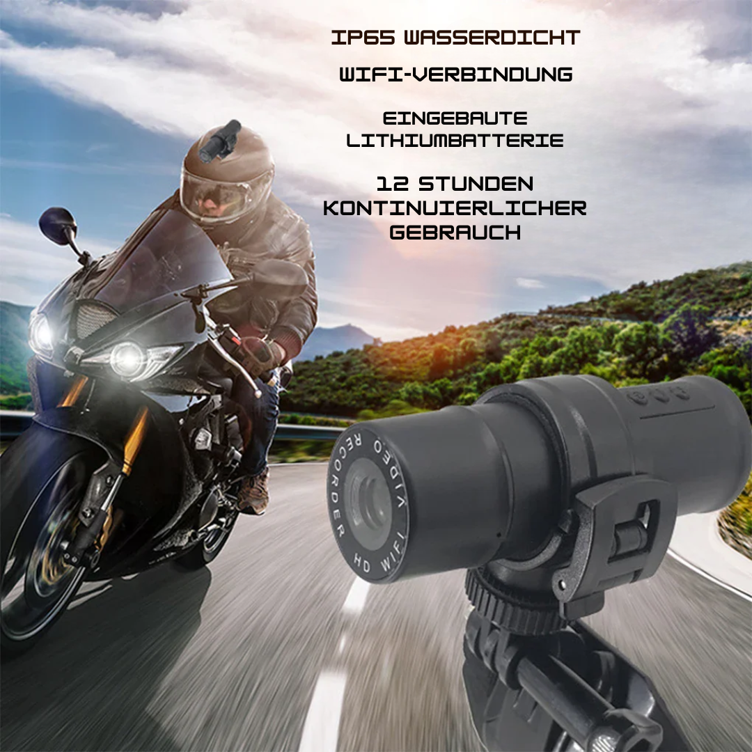 WiFi Motorrad Dashcam HD 1080P - Wasserdichte Fahrzeugkamera mit Nachtsicht